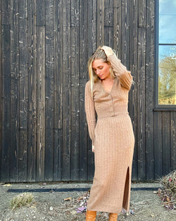 Wool Cashmere Ribbed Skirt  Naadam   