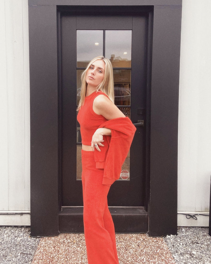 Zephyra Flare Pants in Terry