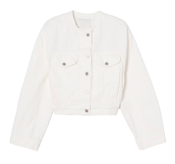 Renata Collarless Deconstructed Jacket