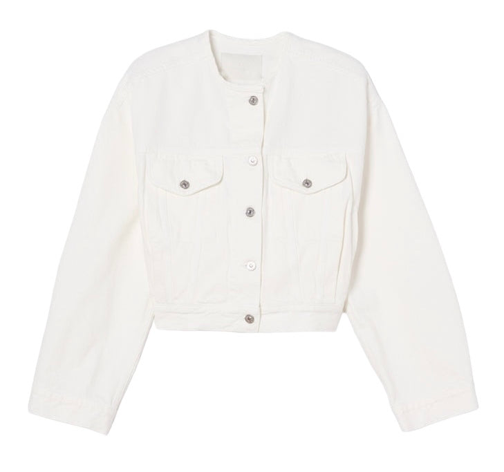 Renata Collarless Deconstructed Jacket
