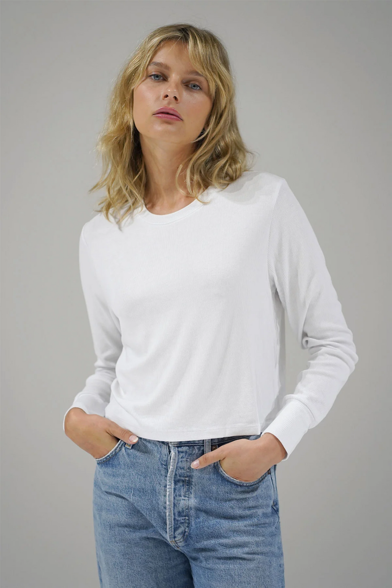 Ribbed Long Sleeve Crew