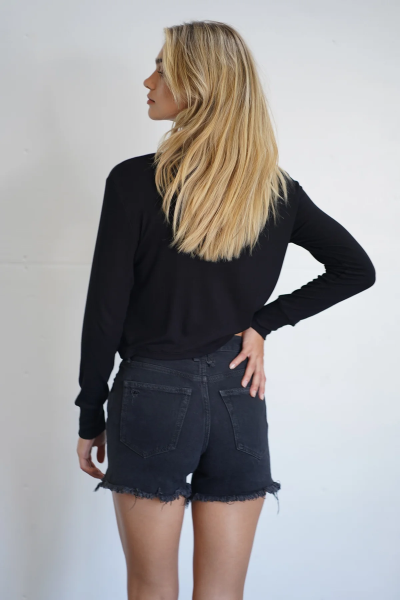Ribbed Long Sleeve Crew