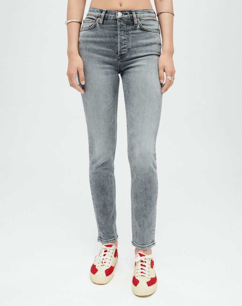 90s High Rise Ankle Crop Jean