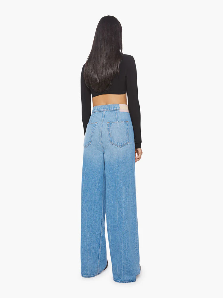 SNACKS! High Waisted Tie Front Funnel Sneak  Mother Denim   