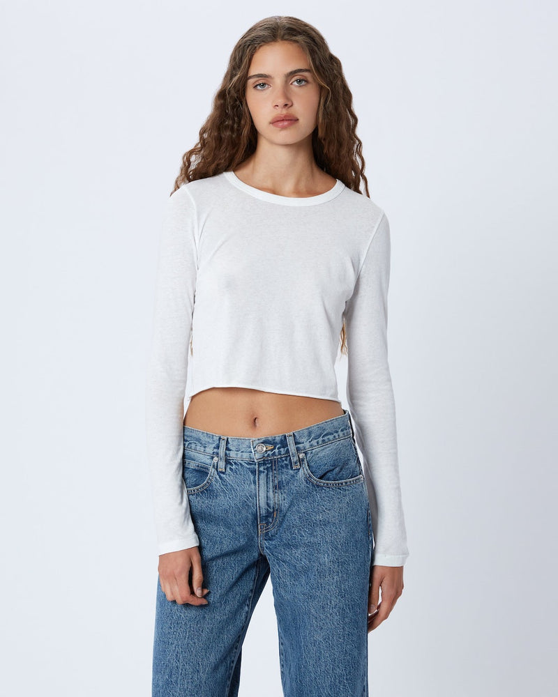 Long Sleeve Crop Baby Tee  SLVRLAKE   