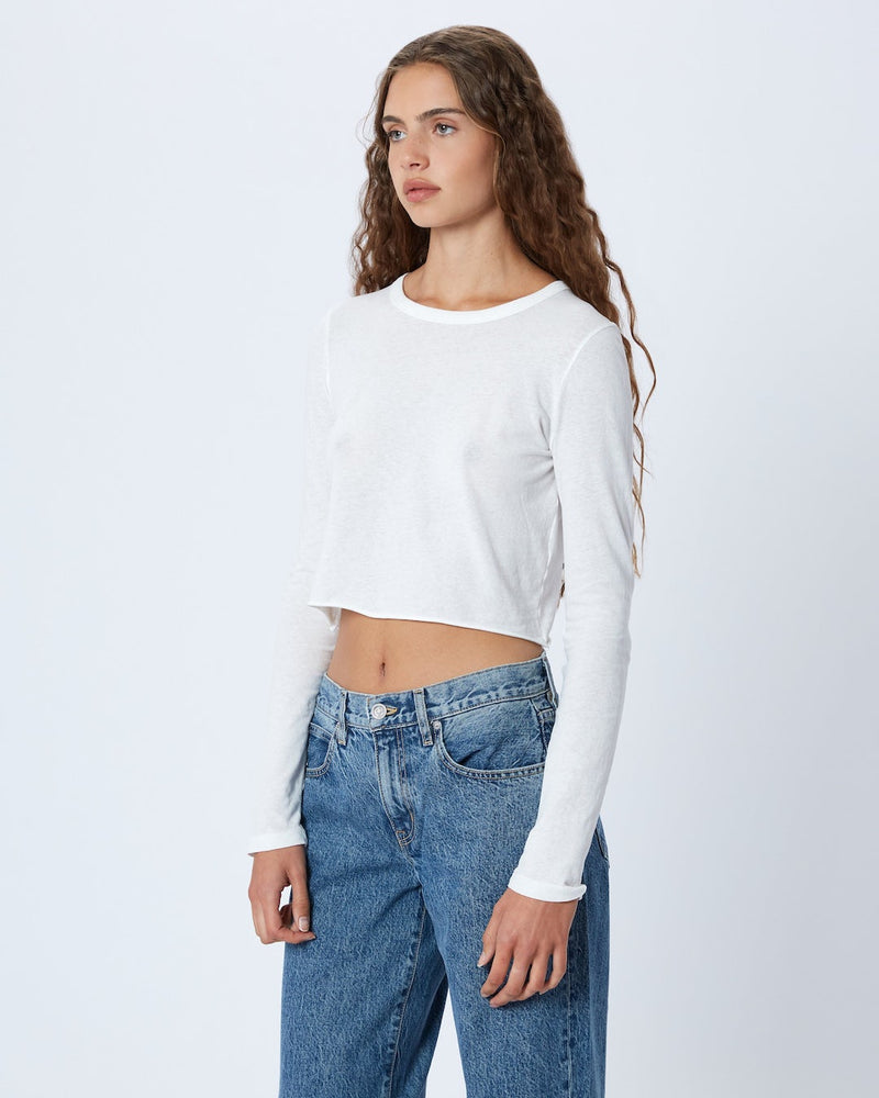 Long Sleeve Crop Baby Tee  SLVRLAKE   