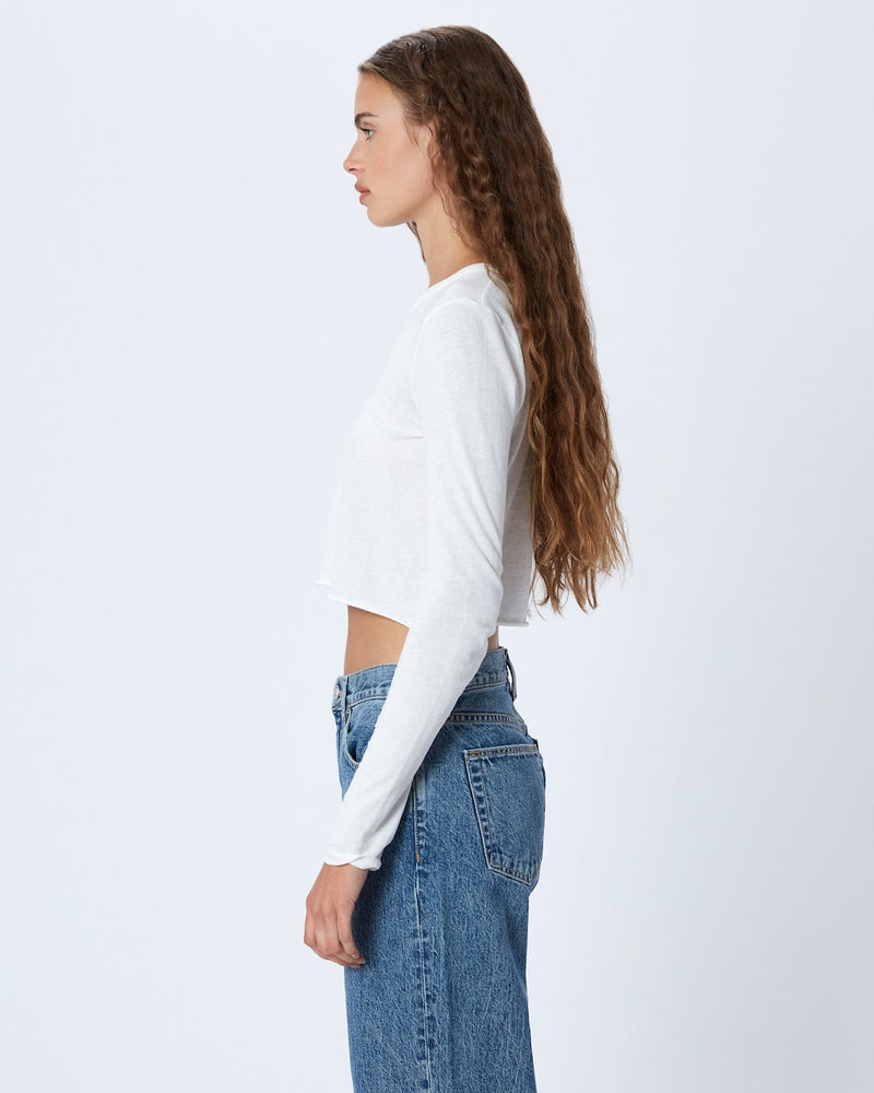 Long Sleeve Crop Baby Tee  SLVRLAKE   