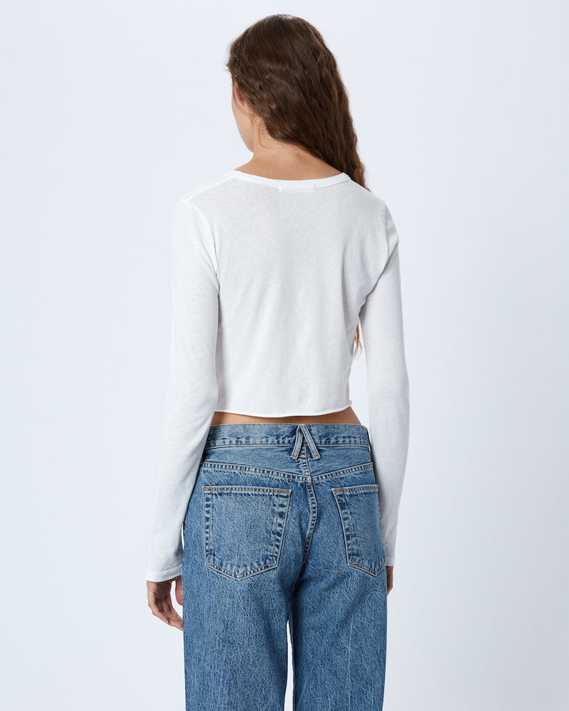 Long Sleeve Crop Baby Tee  SLVRLAKE   