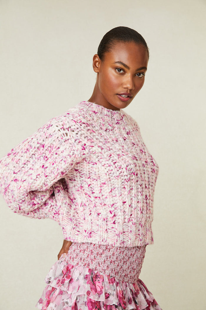Vollare Hand Painted Crewneck Sweater Apparel & Accessories LoveShackFancy   