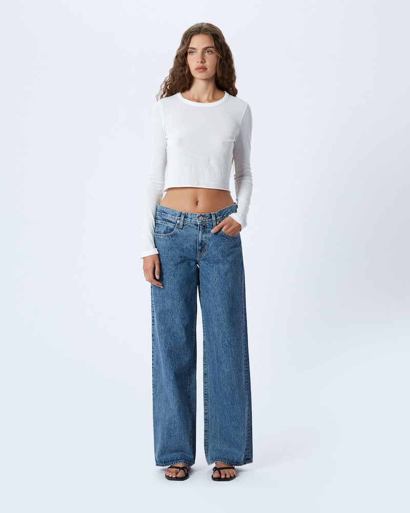 Mica Low Rise Wide Leg Jean  SLVRLAKE   