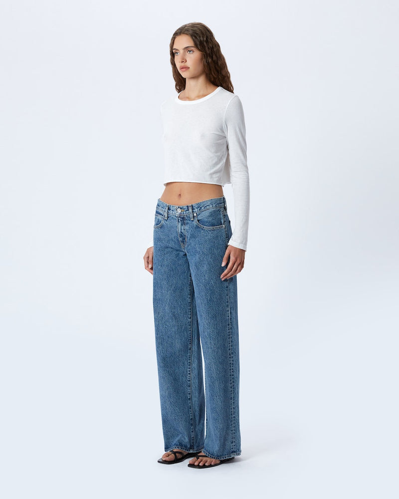 Mica Low Rise Wide Leg Jean  SLVRLAKE   