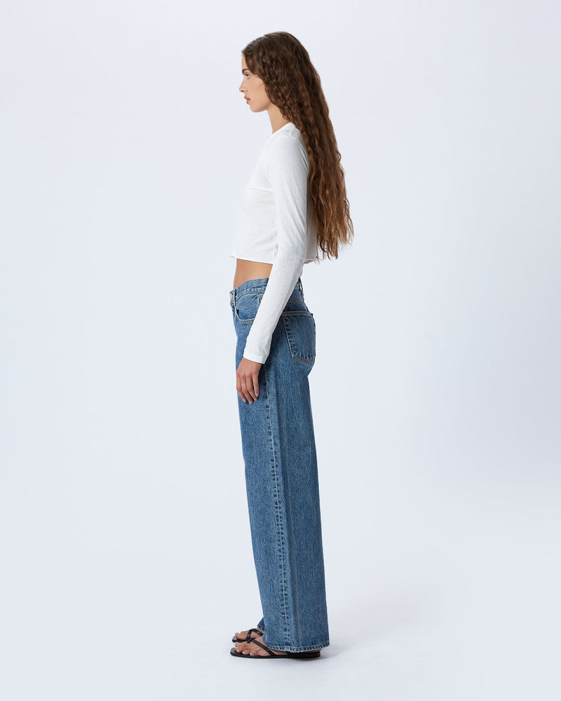 Mica Low Rise Wide Leg Jean  SLVRLAKE   