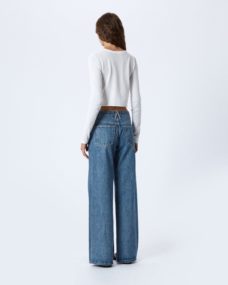 Mica Low Rise Wide Leg Jean  SLVRLAKE   