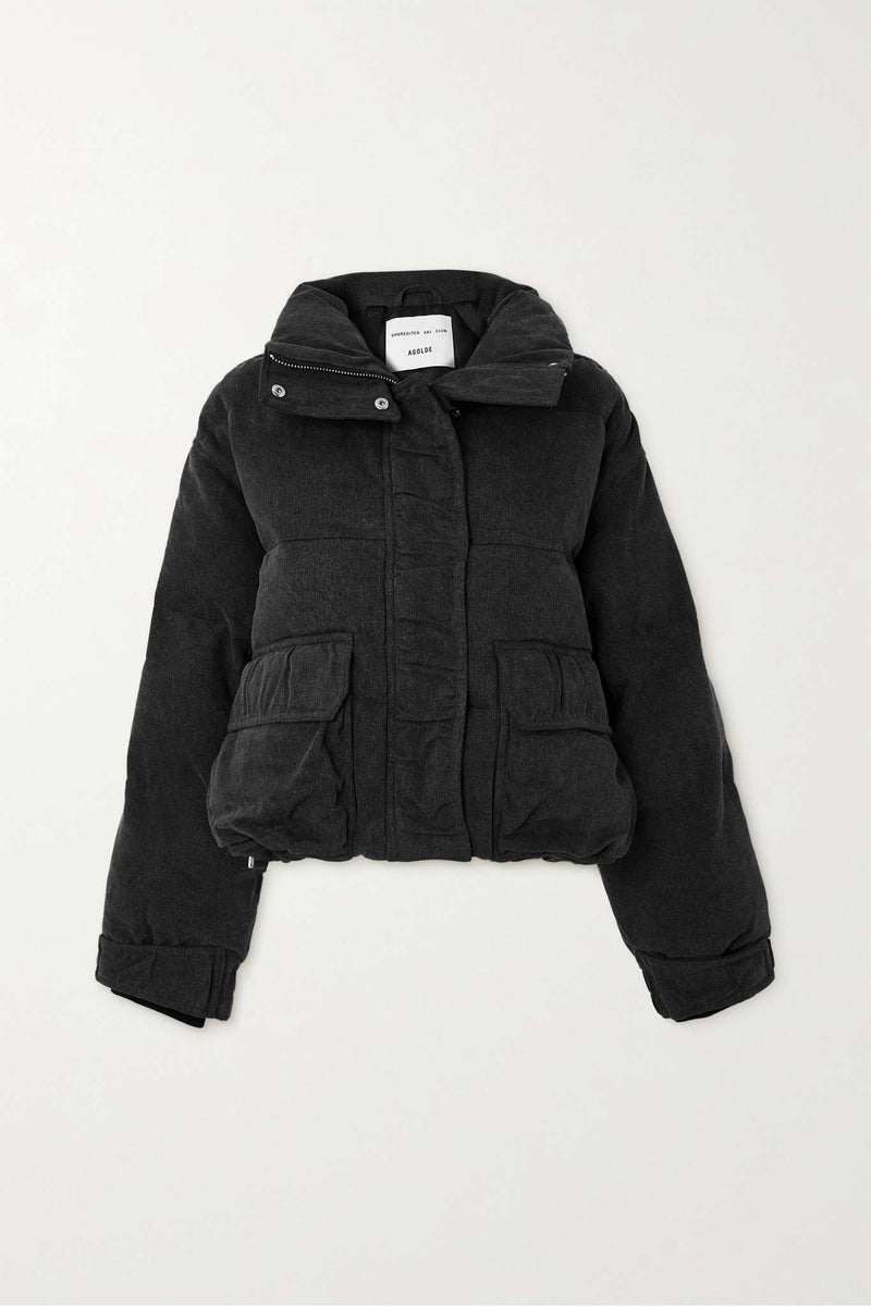 Nova Quilted Padded Organic Denim Jacket  Shoreditch Ski Club   