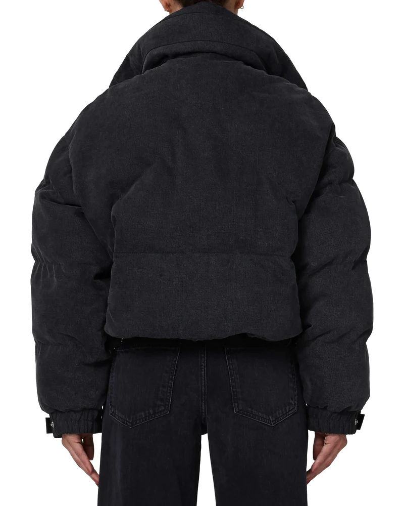 Nova Quilted Padded Organic Denim Jacket  Shoreditch Ski Club   