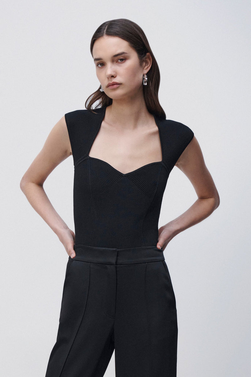 The Barbara Compact Rib Bodysuit  SIMKHAI   