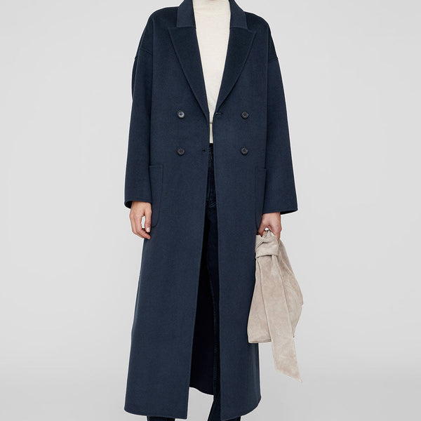 【IONSEOUL】Foal dart wool maxi coat 5FM0201 Rhinestone-embellished T-shirt, black | MAX&Co.