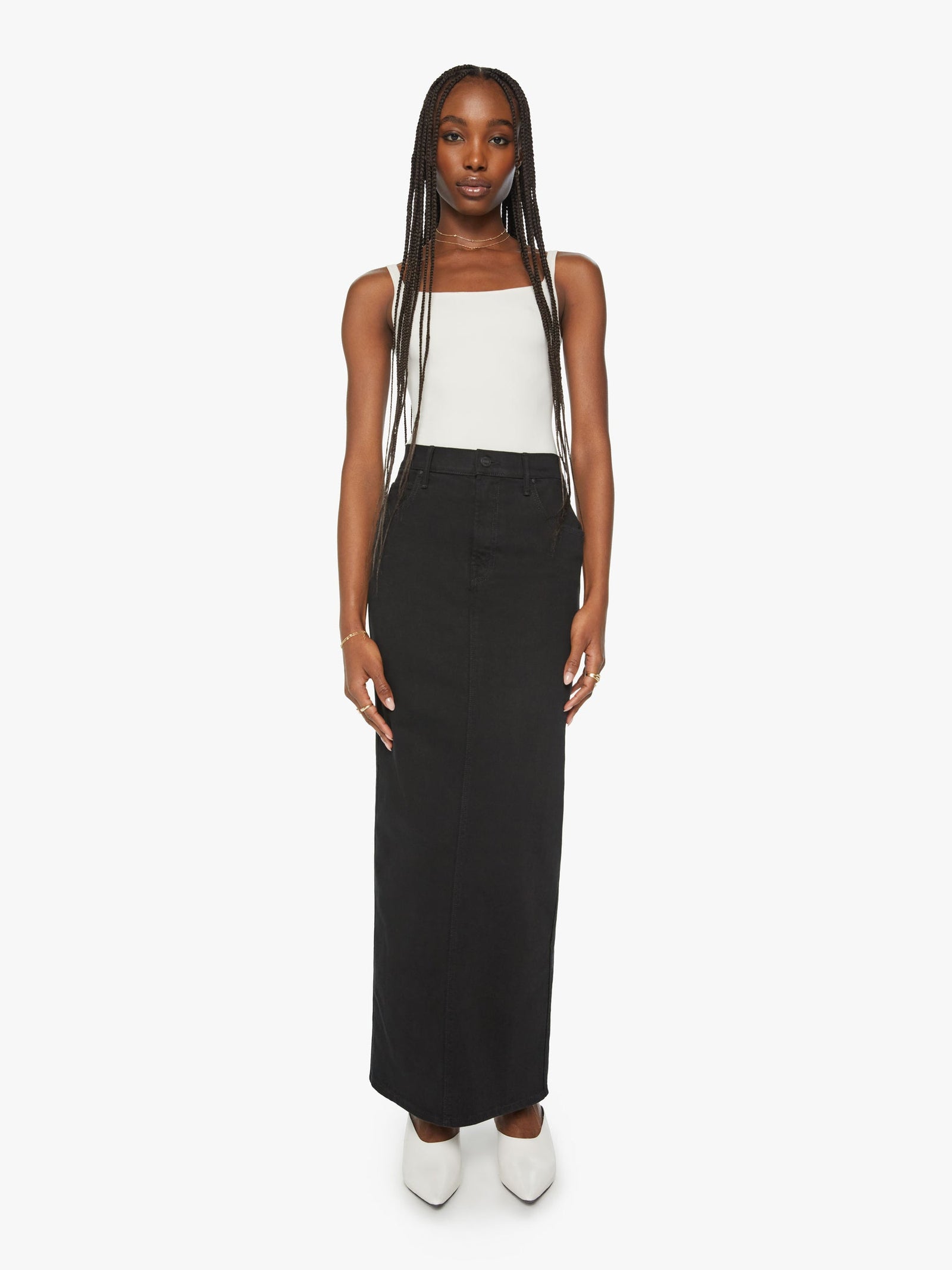 【PORTERNA】Poled Maxi Long Skirt Amazon.com: JOAU Women's Elastic High Waist Pleated Long