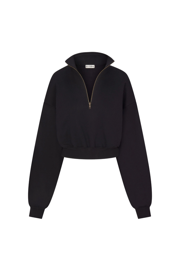 Cropped Half-Zip Sweatshirt  Éterne   