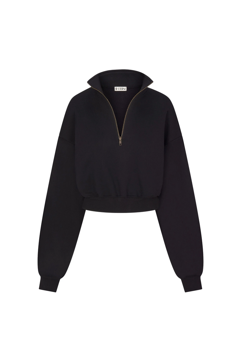 Cropped Half-Zip Sweatshirt  Éterne   