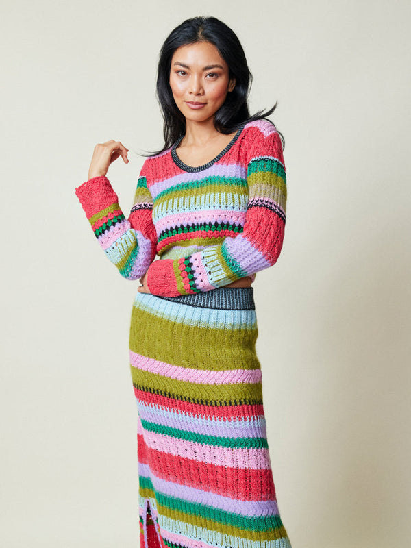 Ashby Multi Stitch Top  Lingua Franca   
