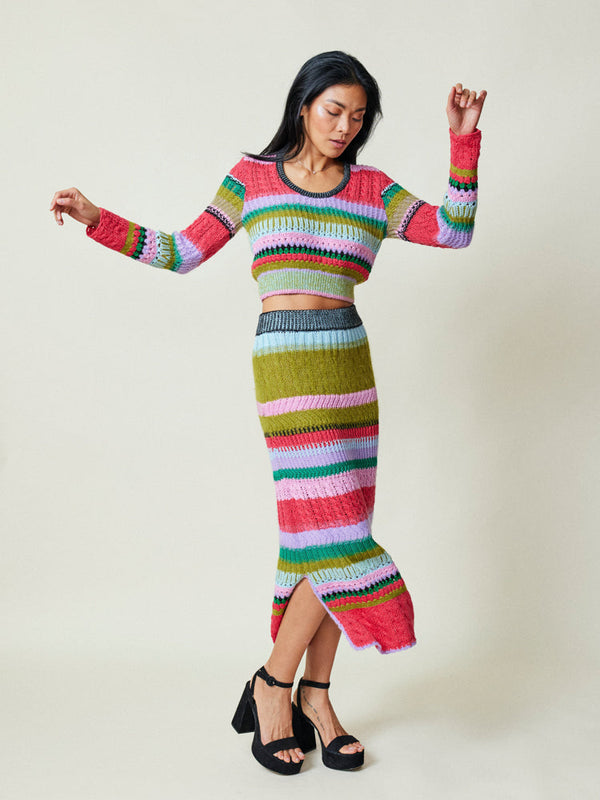 Ashby Multi Stitch Top  Lingua Franca   