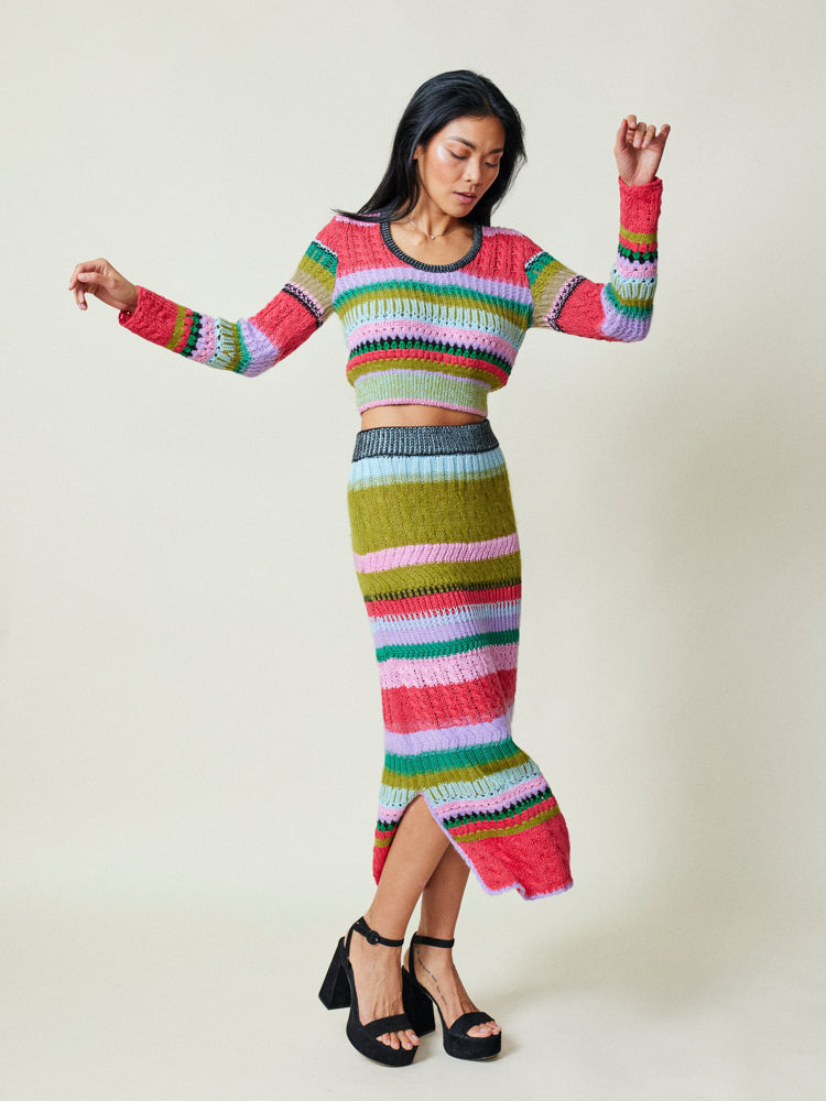 Ashby Multi Stitch Top  Lingua Franca   