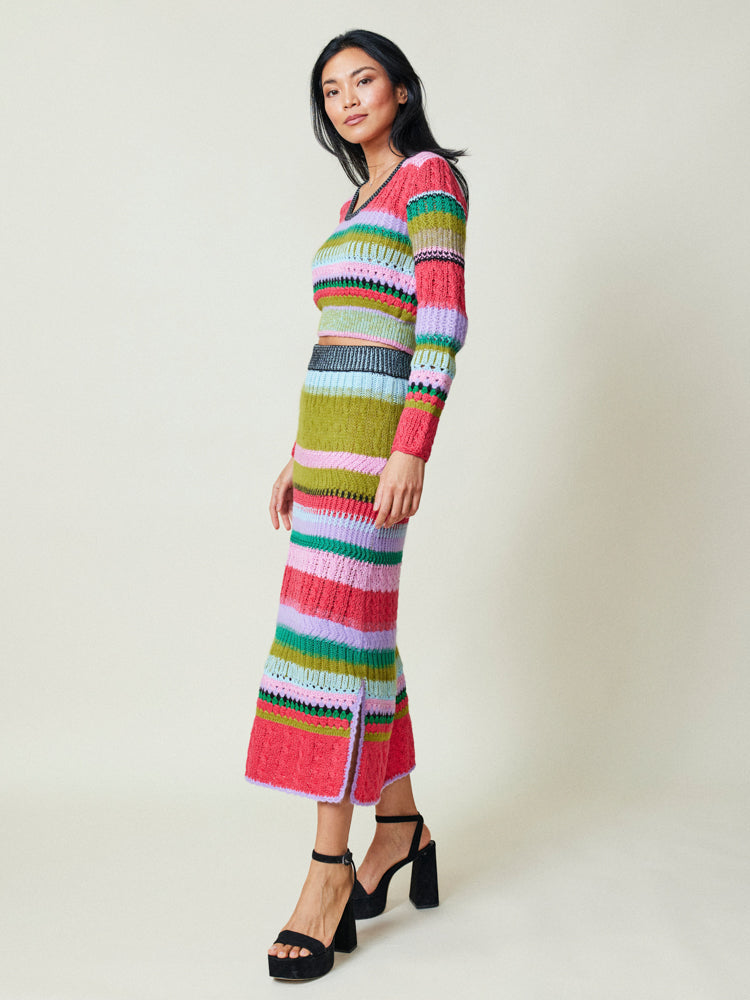 Ashby Multi Stitch Top  Lingua Franca   