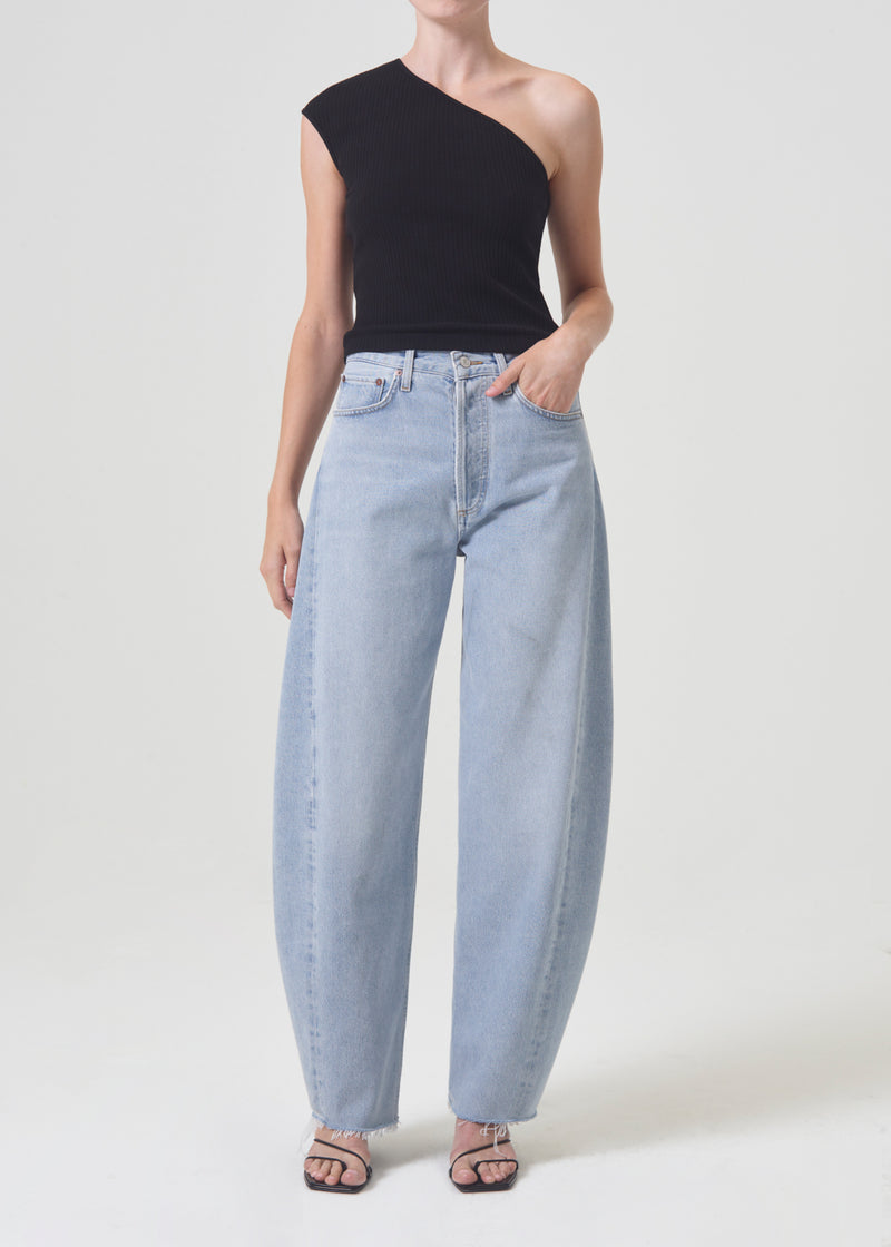 Luna High Rise Pieced Taper Jean