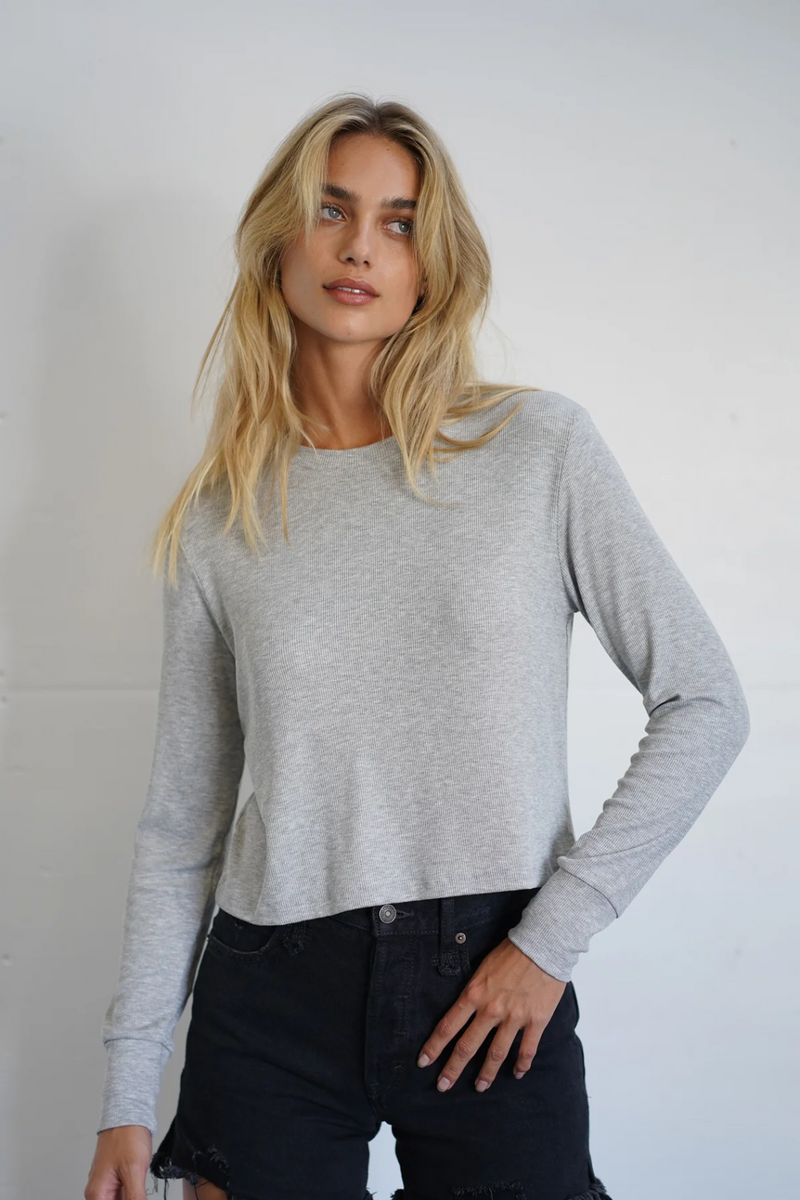 Ribbed Long Sleeve Crew