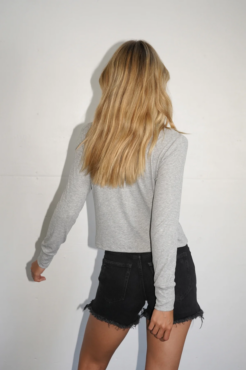 Ribbed Long Sleeve Crew