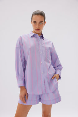 Chiara Mid Length Stripe Shirt