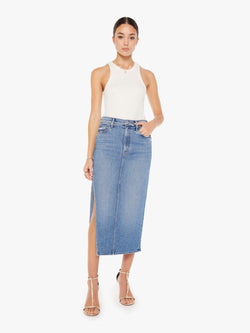 The Split Second Denim Skirt