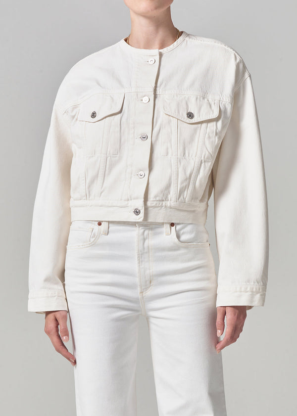 Renata Collarless Deconstructed Jacket