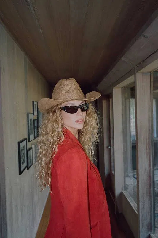 Desert Rose Straw Cowboy Hat