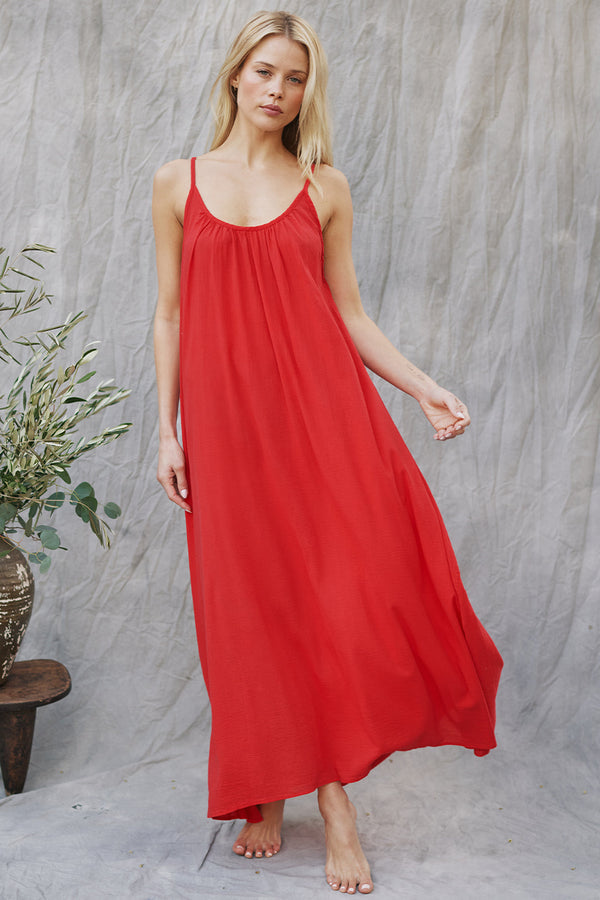 Tulum Cotton Gauze Maxi Dress