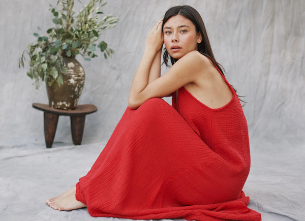 Tulum Cotton Gauze Maxi Dress