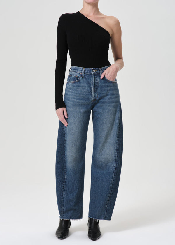 Luna High Rise Pieced Taper Jean