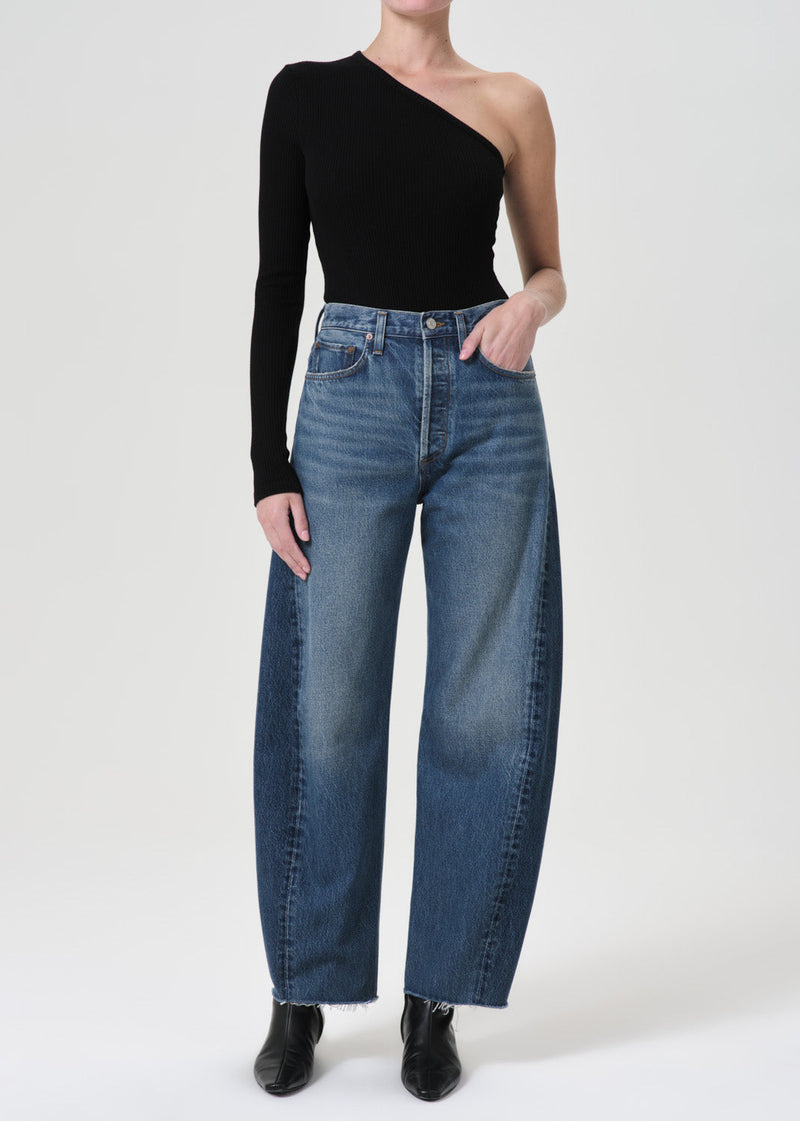 Luna High Rise Pieced Taper Jean