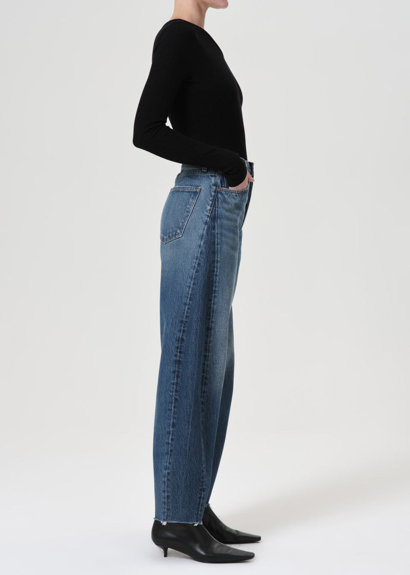Luna High Rise Pieced Taper Jean