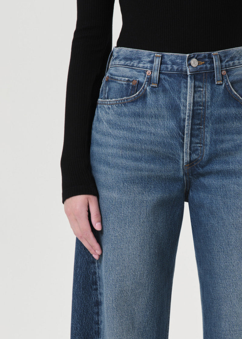 Luna High Rise Pieced Taper Jean