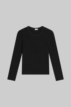 Pointelle Slim Fit Long Sleeve Tee
