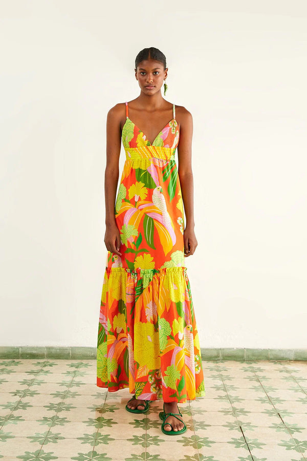 Neon Floral Maxi Dress  Farm Rio   