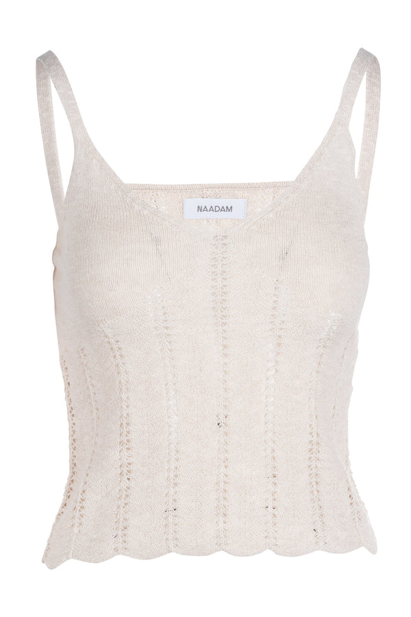 Cotton Silk Pointelle Tank Top  Naadam   