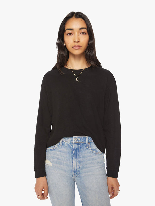 The L/S Slouchy Cut Off  Mother Denim   