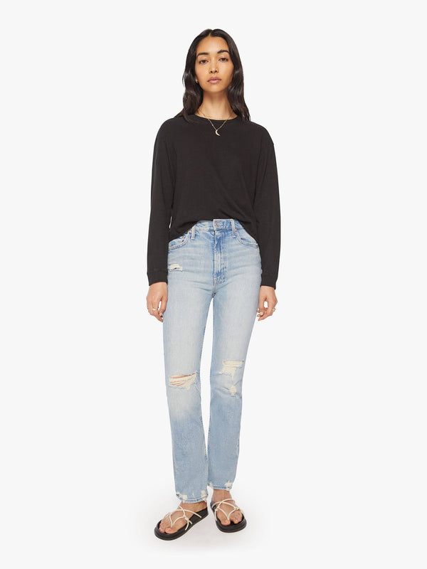The L/S Slouchy Cut Off  Mother Denim   