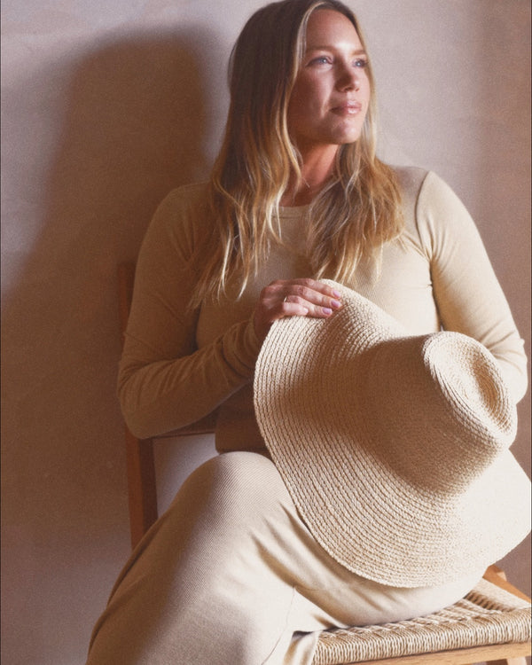 Long Sleeve Crewneck Dress Maxi  Éterne   