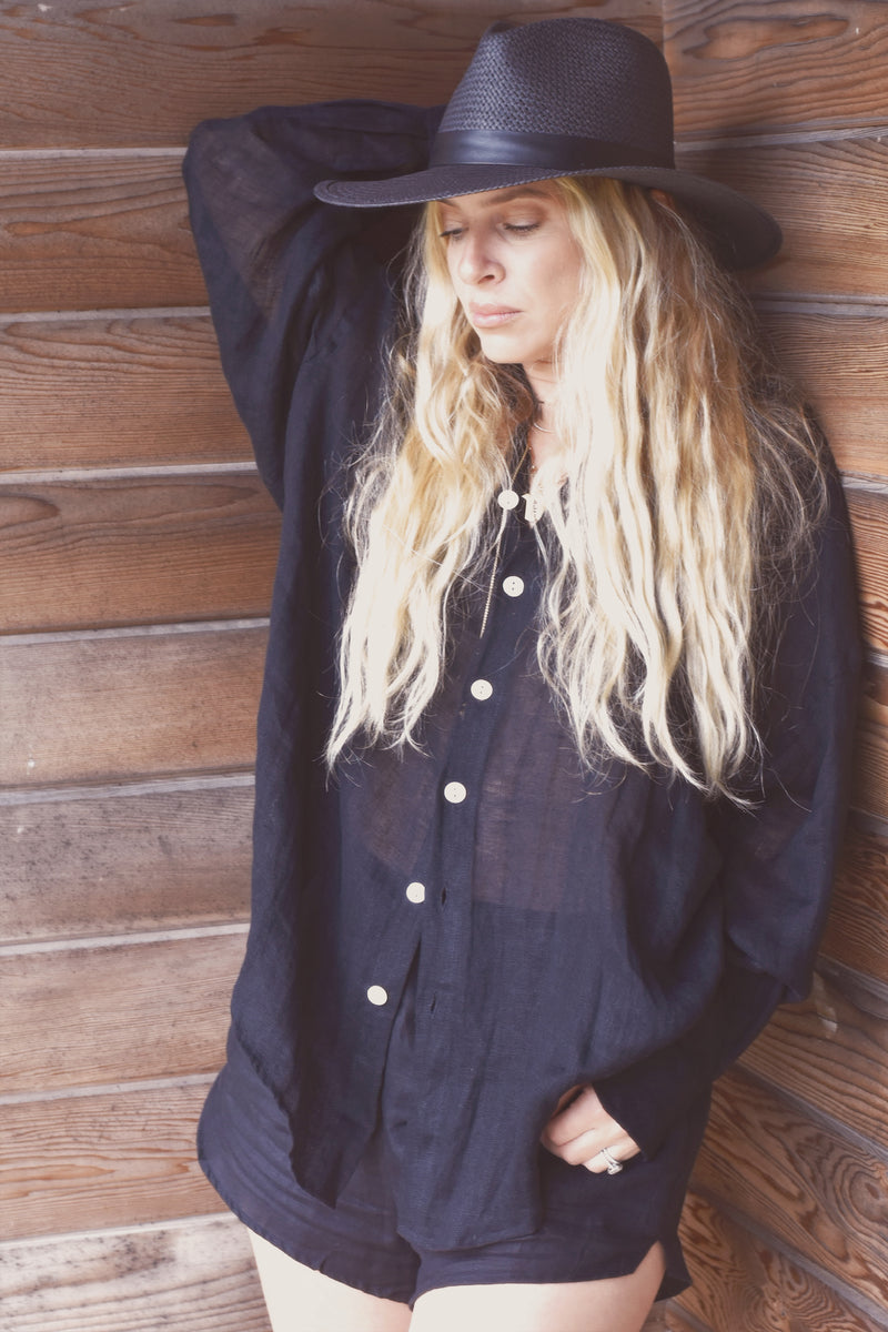 Playa Linen Oversized Shirt  Vitamin A   