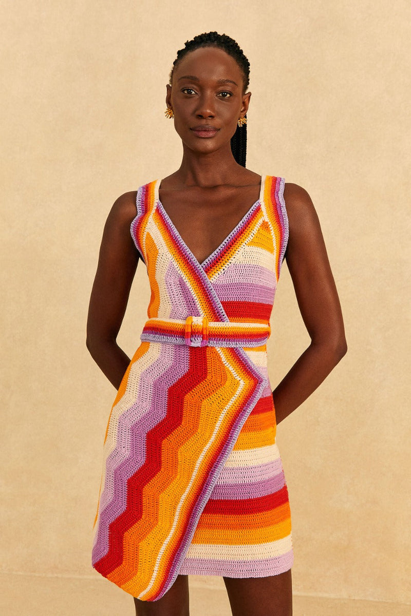 Striped Crochet Dress  Farm Rio   