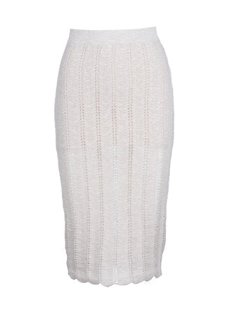 Cotton Silk Pointelle Skirt  Naadam   